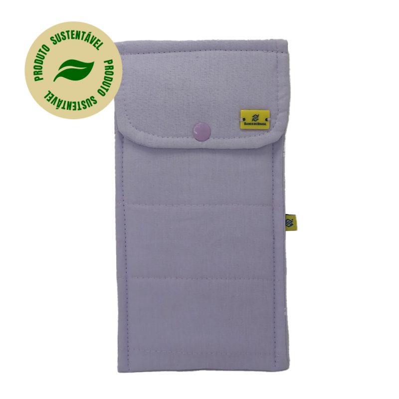 Conjunto de 3 Talheres Bege com Porta Talher Tecido Lilas - Image 2