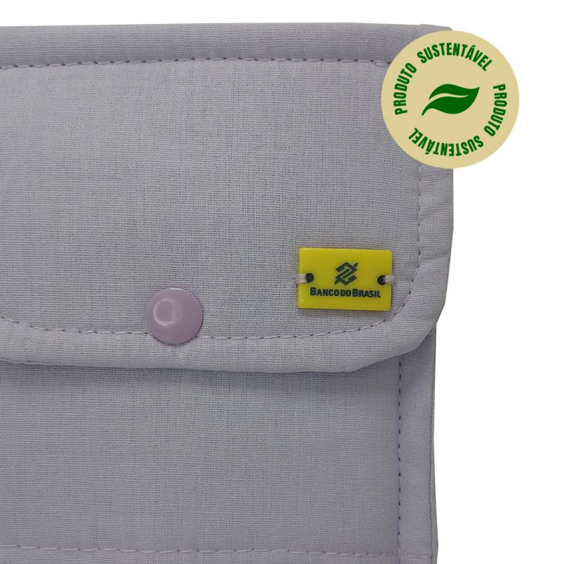 Conjunto de 3 Talheres Bege com Porta Talher Tecido Lilas - Image 3