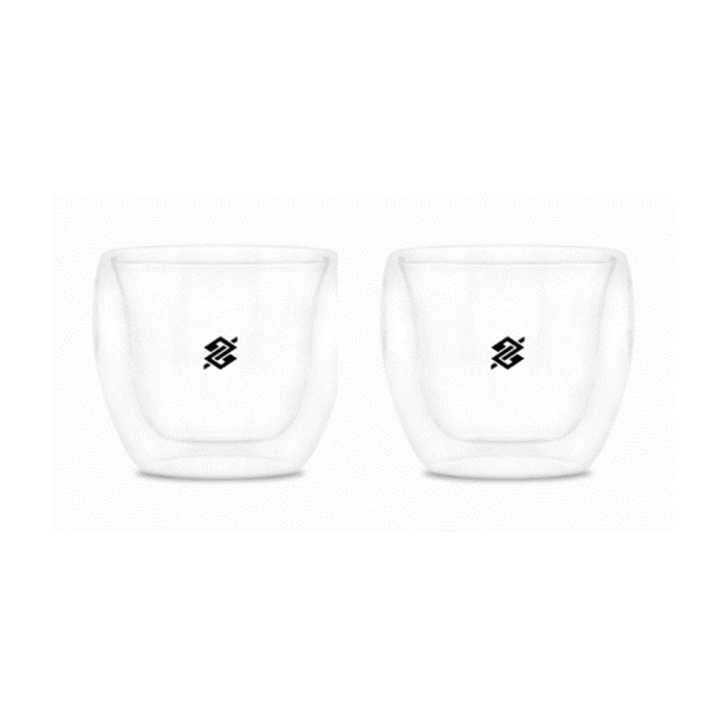 Conjunto de 02 Xícaras de Café 75ml em Vidro - Logo Preto - Image 2