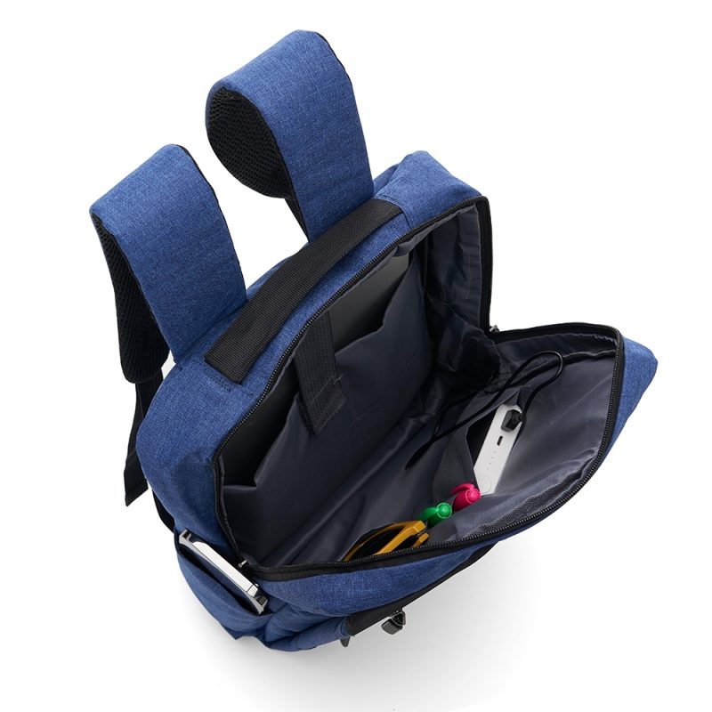 Mochila em Nylon 21 Litros com Saída USB - Azul - Image 4