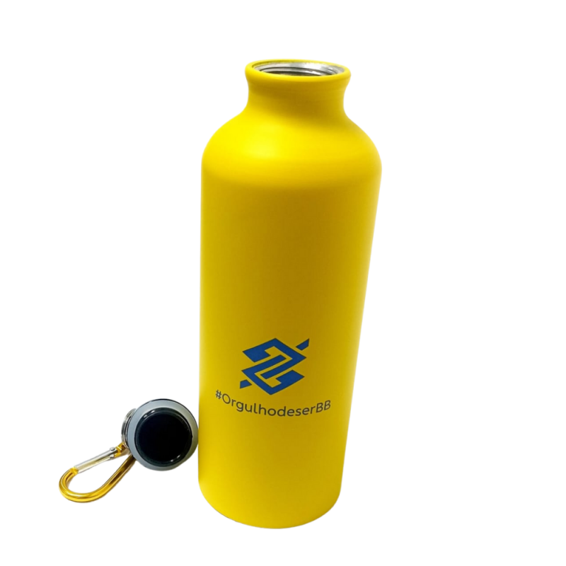 Squeeze em Alumínio com Mosquetão 550ml - Amarela - Image 2