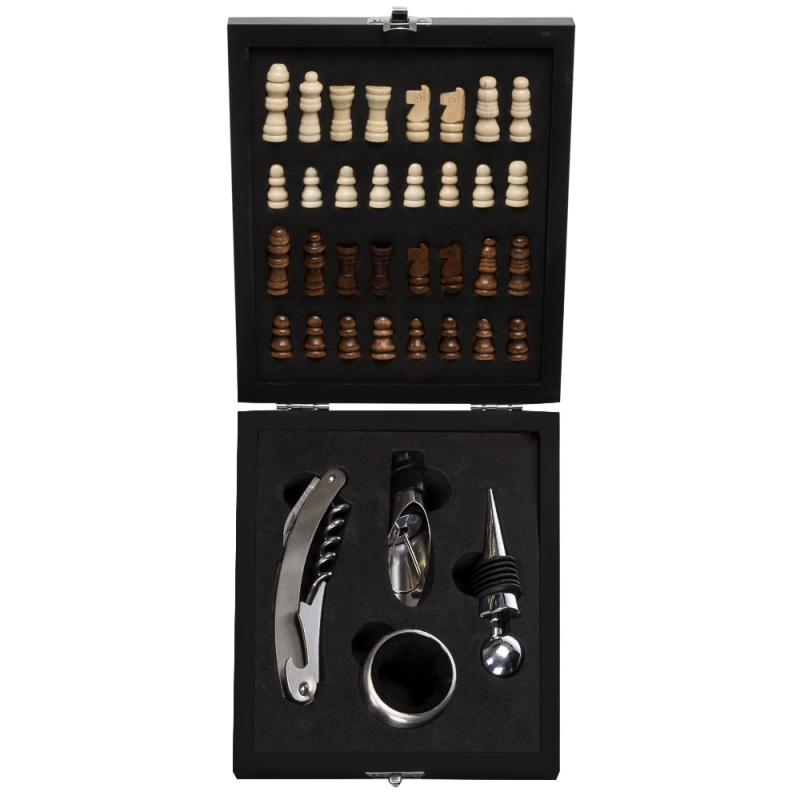 Kit Vinho Xadrez 4 peças Bambu - Image 3
