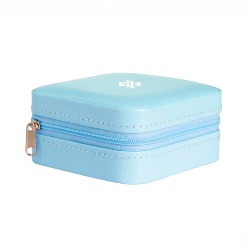 Porta Jóias de couro sintético 10x10cm - Azul - Image 3