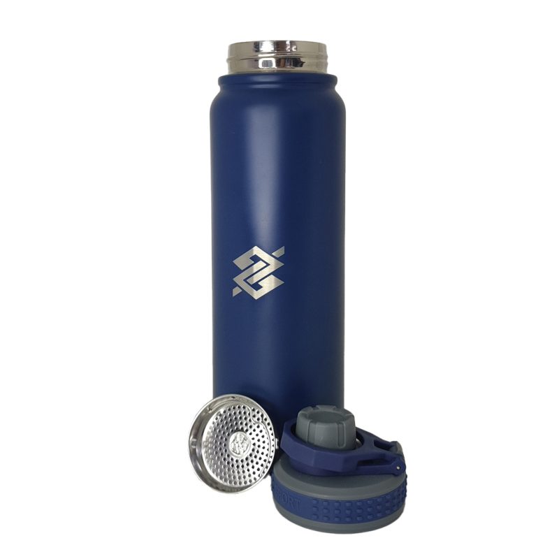 Garrafa Térmica Inox 850 ml com Infusor de Bebidas - Azul - Image 2