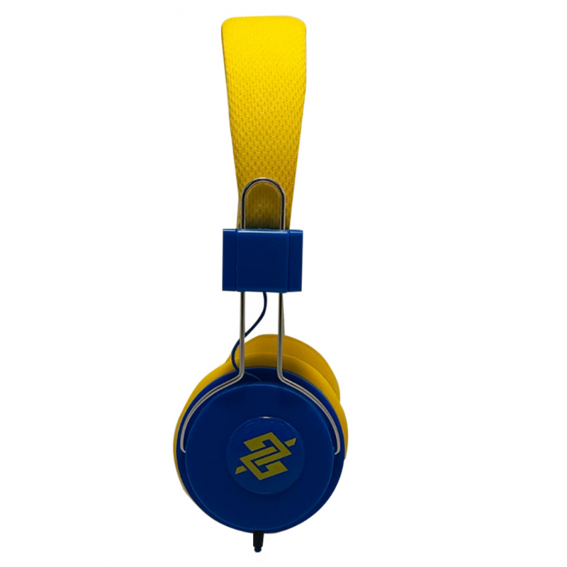 Fone de Ouvido com Microfone - Amarelo e Azul - Image 3