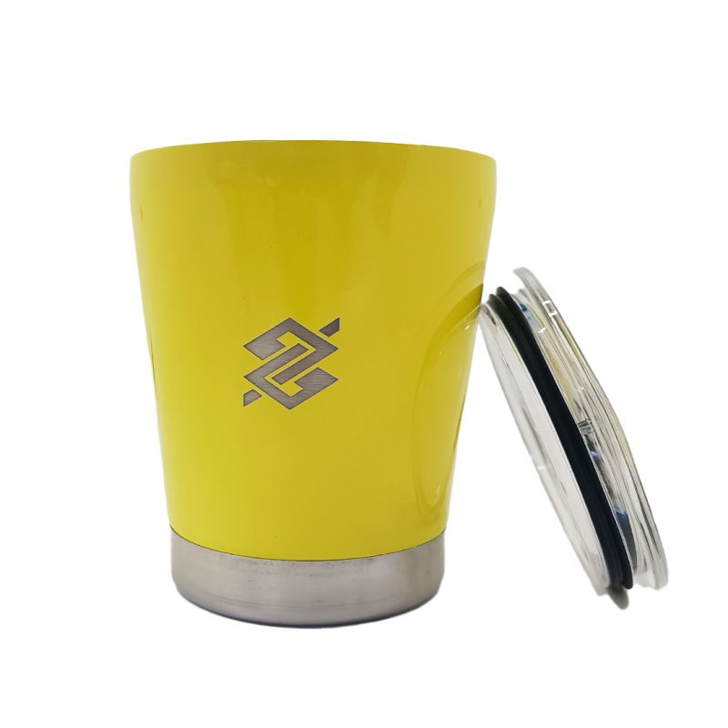 Copo Térmico 300ml  com Tampa Transparente - Amarelo - Image 3