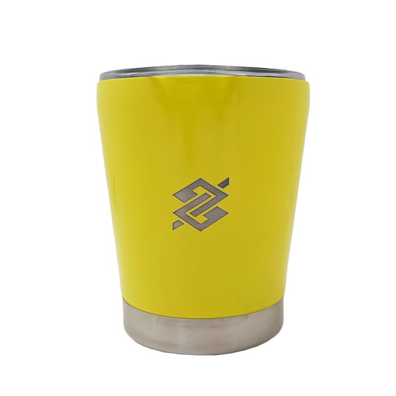Copo Térmico 300ml  com Tampa Transparente - Amarelo