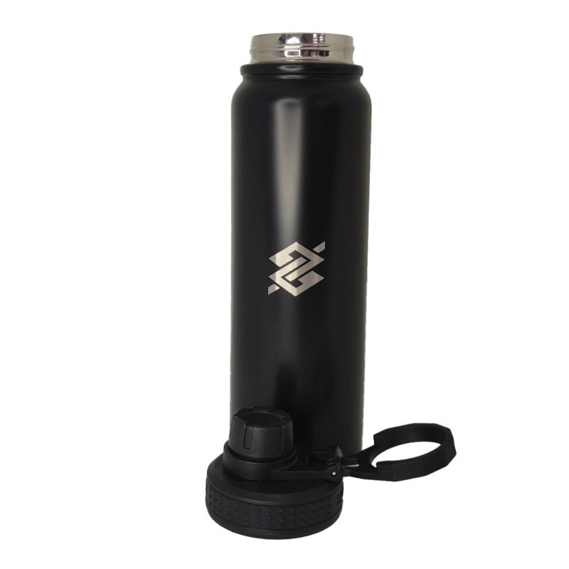 Garrafa Térmica Inox 850 ml com Infusor de Bebidas - Preta - Image 2