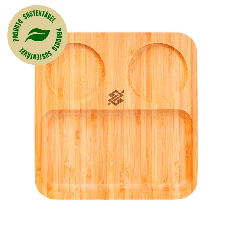 Conj. Para Petiscos E Patês Em Bambu/Fibra De Bambu-5 Pçs - Image 3