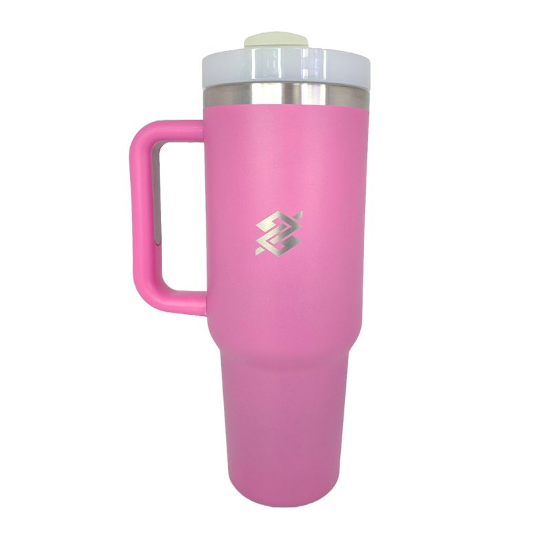 Caneca Com Tampa Emborrachada Térmica 1,2L - Pink