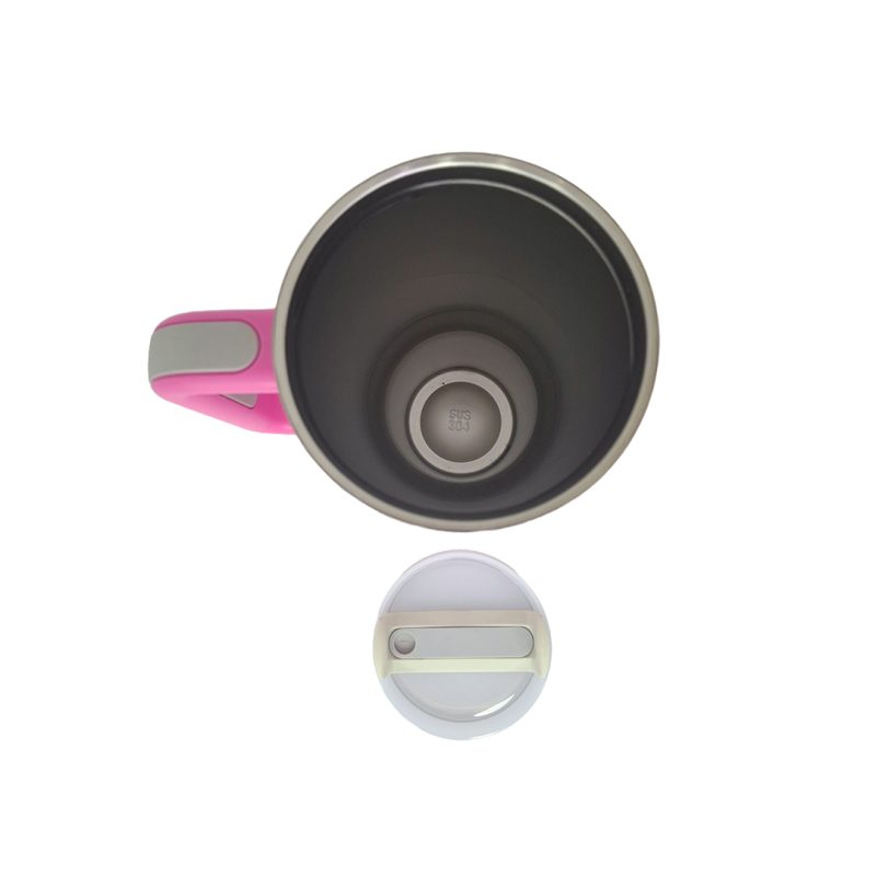 Caneca Com Tampa Emborrachada Térmica 1,2L - Pink - Image 3